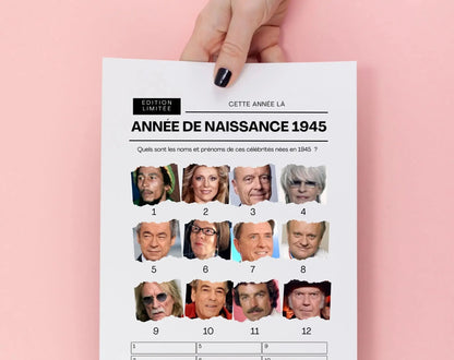 Jeu anniversaire année 1945 - 10 jeux à imprimer pour fêter les 80 ans FLTMfrance
