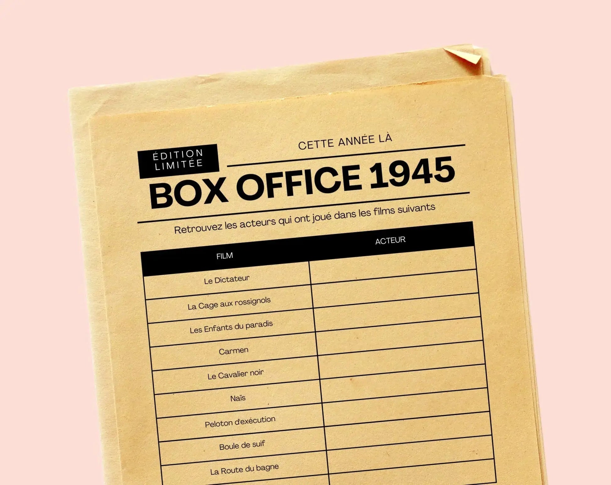 Jeu anniversaire année 1945 - 10 jeux à imprimer pour fêter les 80 ans FLTMfrance