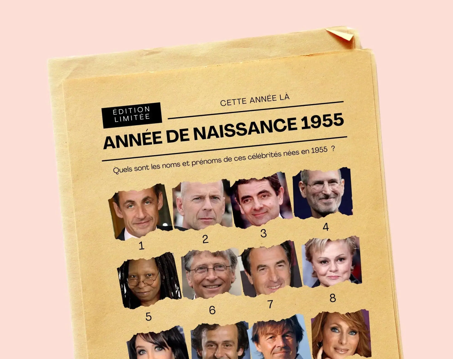 Jeu anniversaire année 1955 - 10 jeux à imprimer pour fêter les 70 ans FLTMfrance