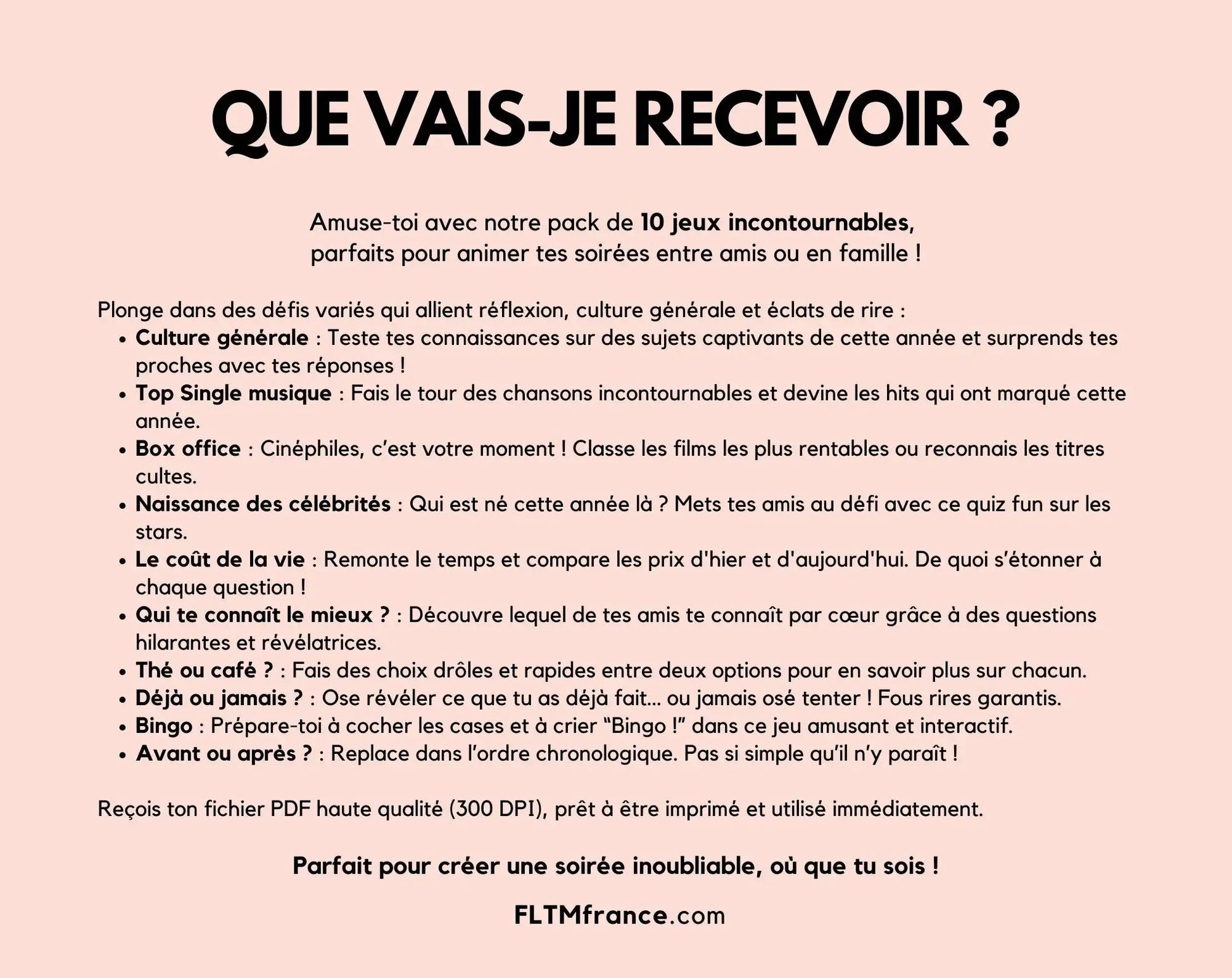 Jeu anniversaire année 1955 - 10 jeux à imprimer pour fêter les 70 ans FLTMfrance