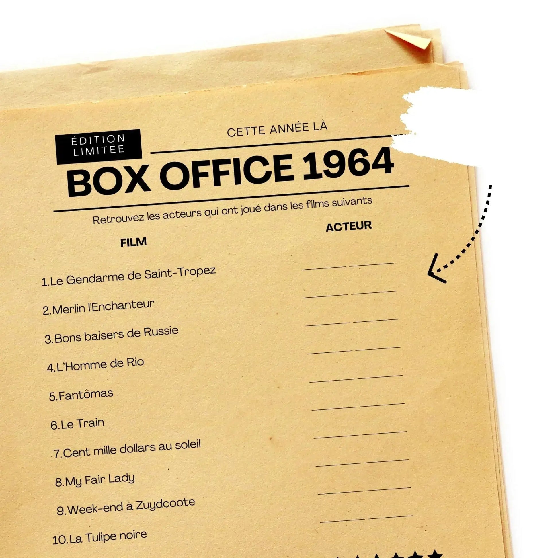 Jeu anniversaire Année 1964 - 10 jeux imprimer pour anniversaire 60 ans FLTMfrance