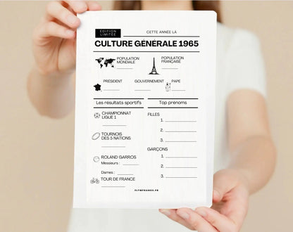 Jeu anniversaire année 1965 - 10 jeux à imprimer pour fêter les 60 ans FLTMfrance