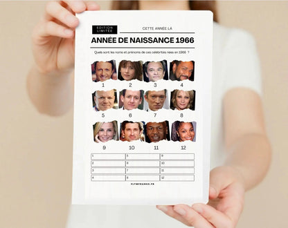 Jeu anniversaire année 1966 - 10 jeux à imprimer pour fêter les 60 ans FLTM