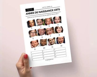 Jeu anniversaire année 1975 - 10 jeux à imprimer pour fêter les 50 ans FLTMfrance