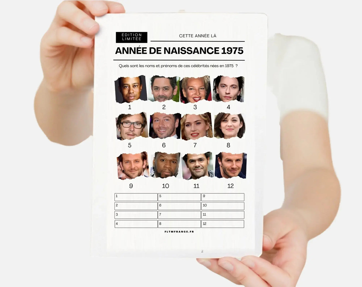 Jeu anniversaire année 1975 - 10 jeux à imprimer pour fêter les 50 ans FLTMfrance