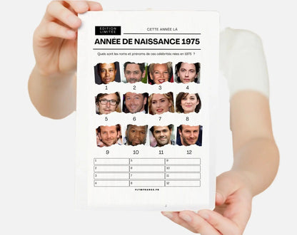 Jeu anniversaire année 1975 - 10 jeux à imprimer pour fêter les 50 ans FLTMfrance