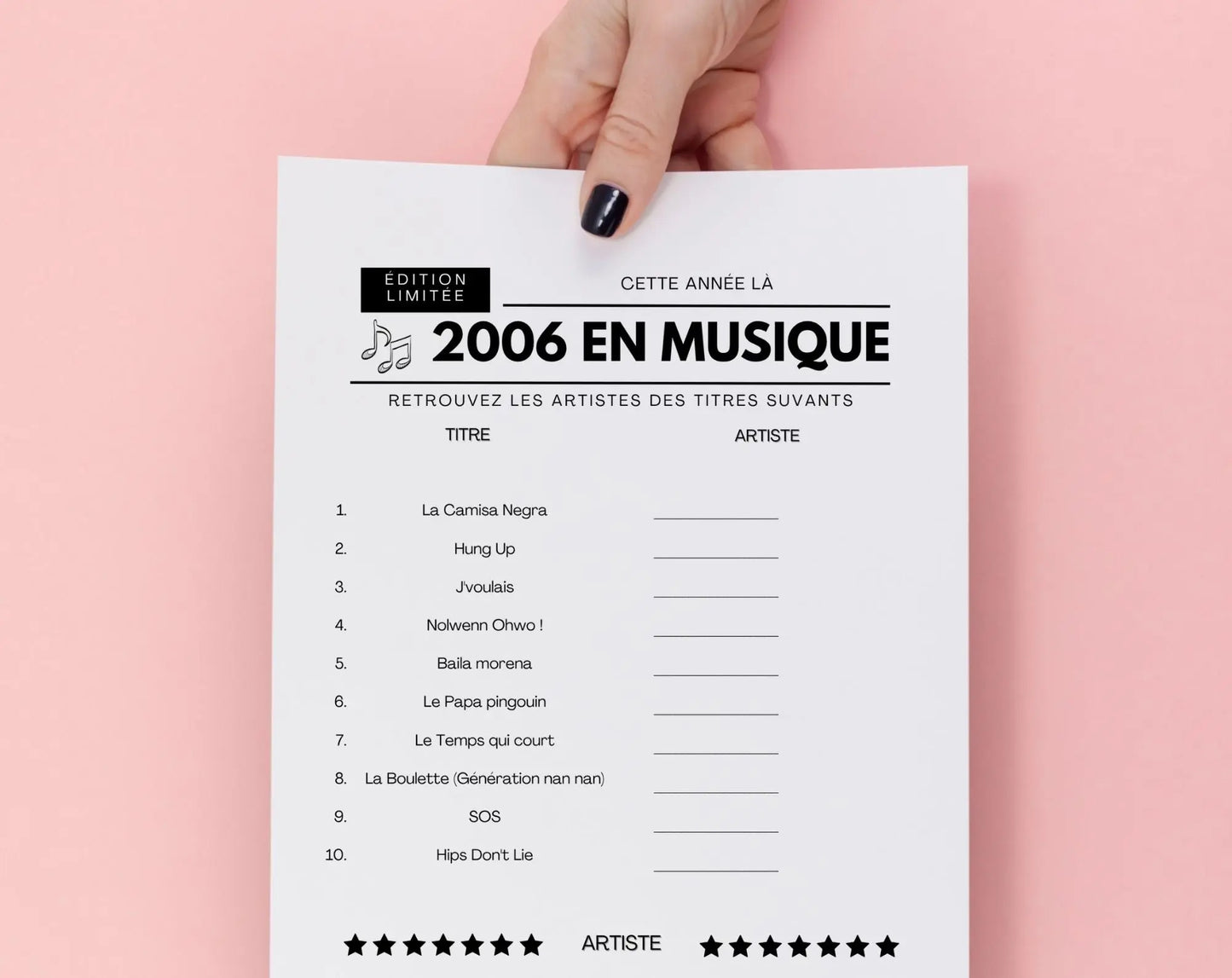 Jeu anniversaire année 2006 - 10 jeux à imprimer pour fêter les 20 ans FLTMfrance