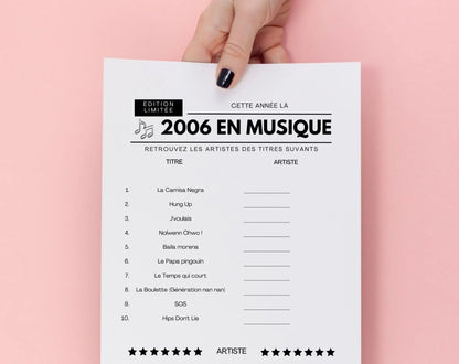Jeu anniversaire année 2006 - 10 jeux à imprimer pour fêter les 20 ans FLTMfrance