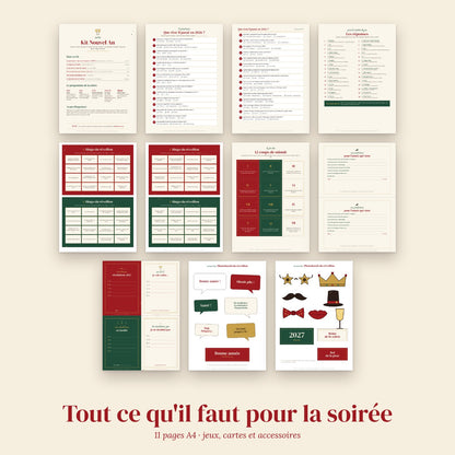 Toutes les pages du kit Nouvel An à imprimer
