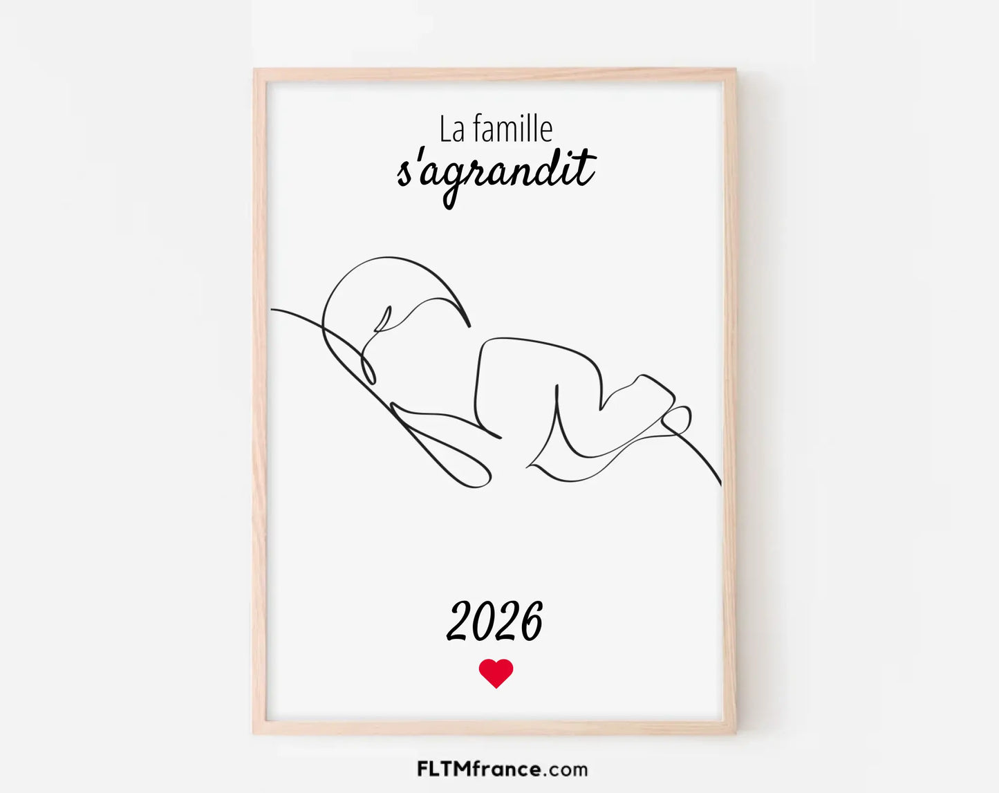 La famille s'agrandit - Affiche annonce grossesse 2025 FLTMfrance