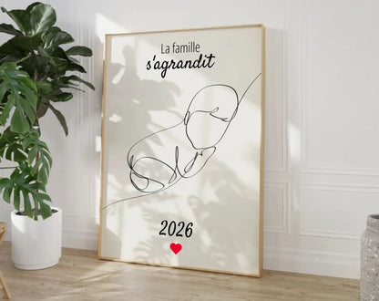 La famille s'agrandit - Affiche annonce grossesse 2025 FLTMfrance
