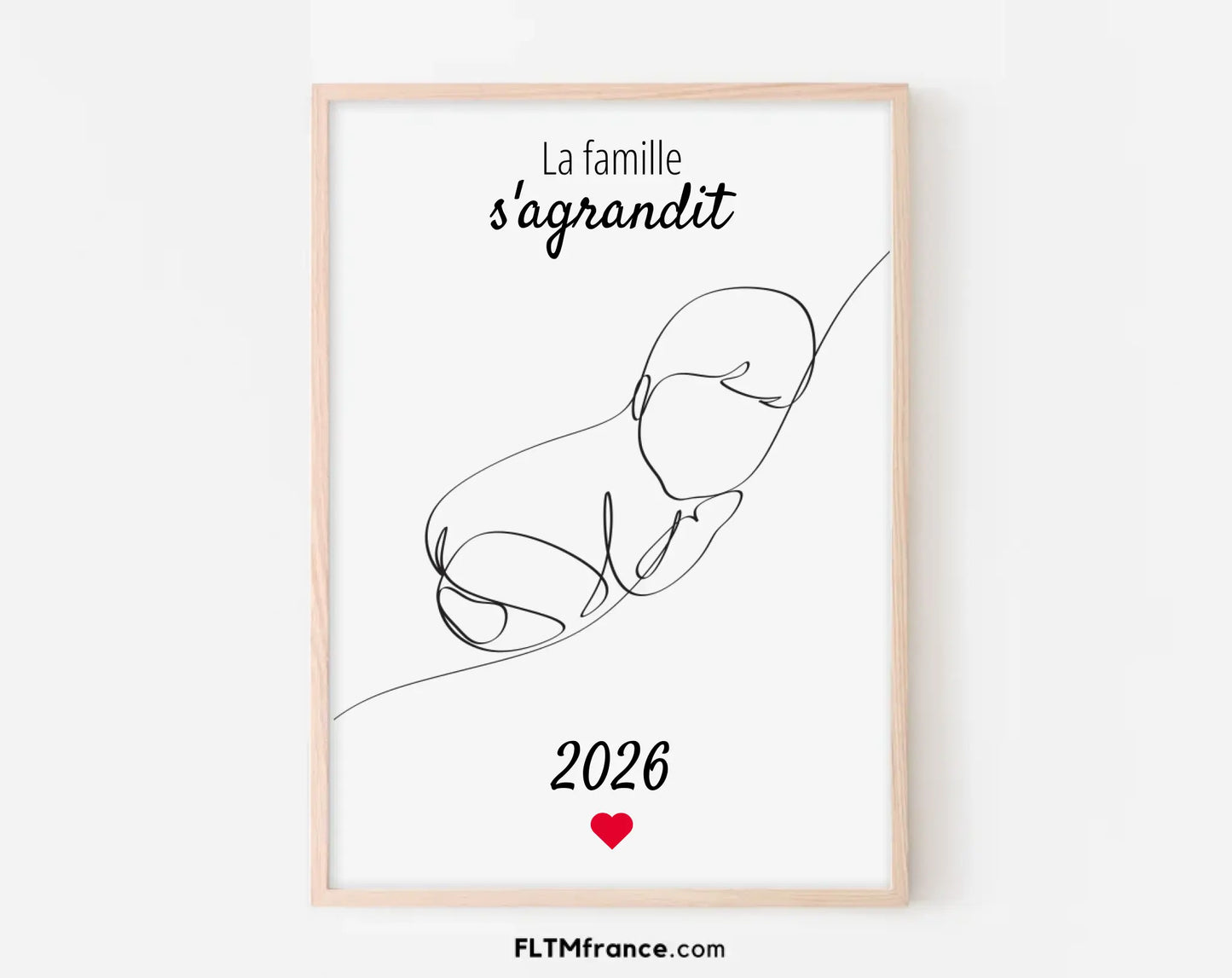 La famille s'agrandit - Affiche annonce grossesse 2025 FLTMfrance