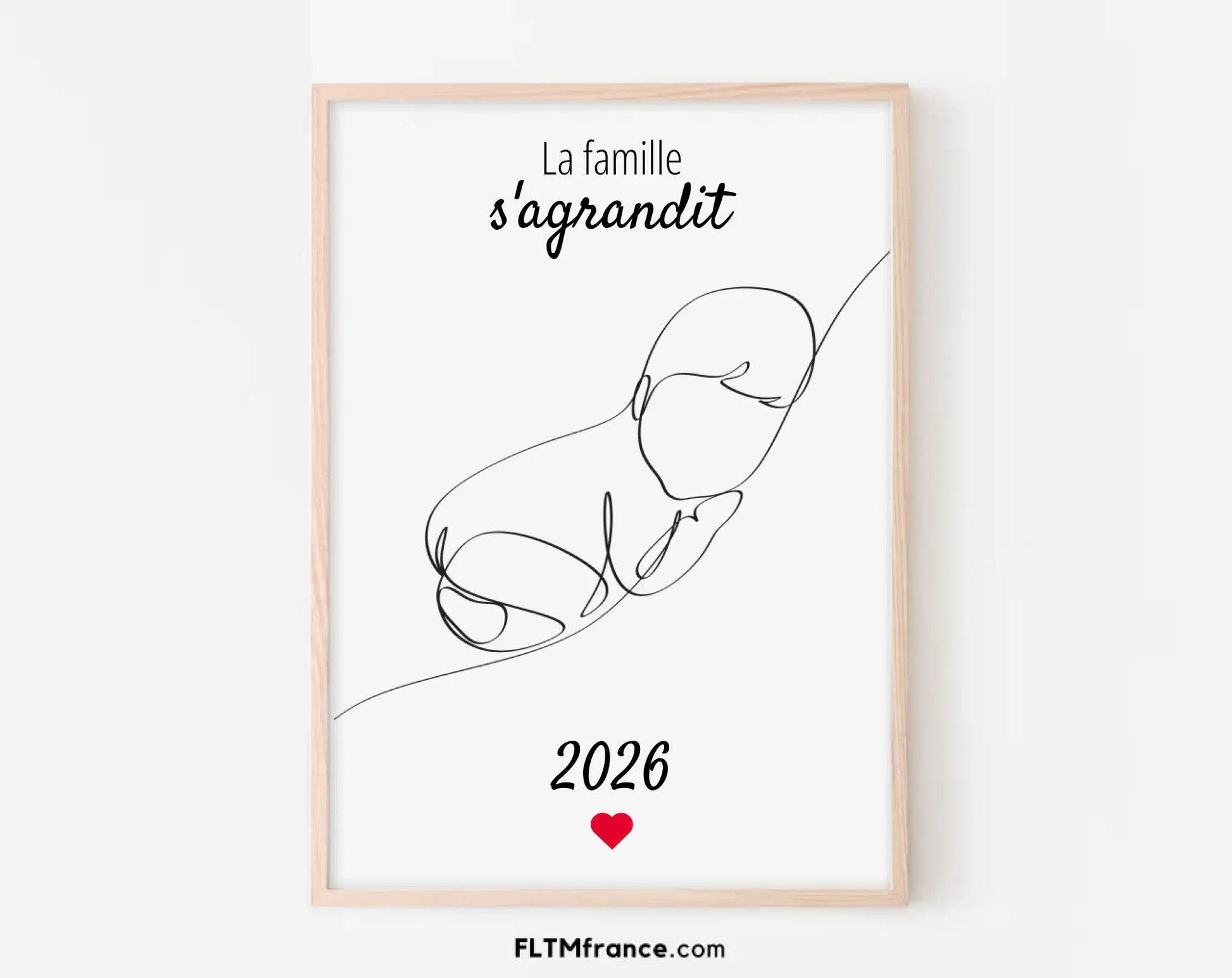 La famille s'agrandit - Affiche annonce grossesse 2025 FLTMfrance