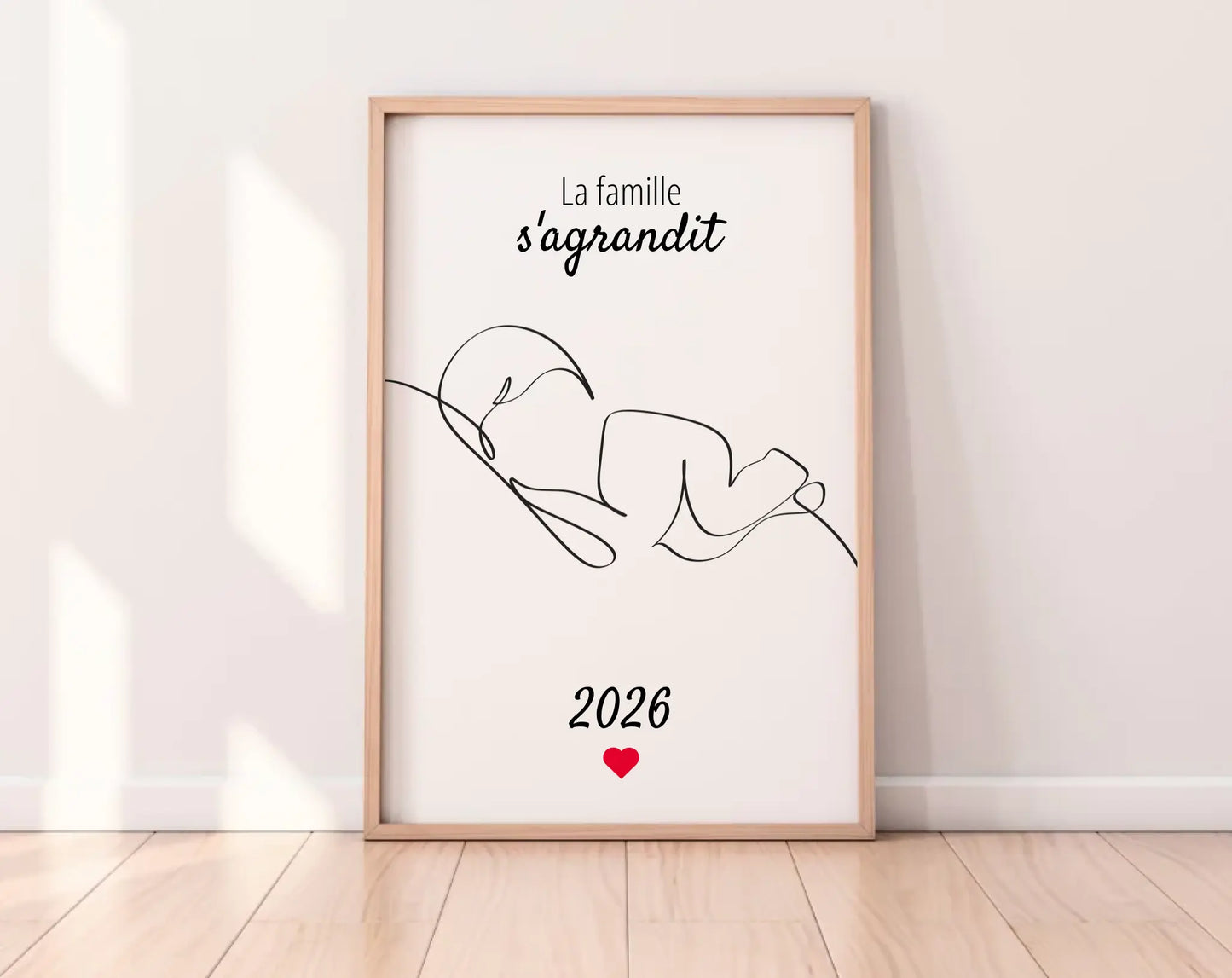 La famille s'agrandit - Affiche annonce grossesse 2025 FLTMfrance