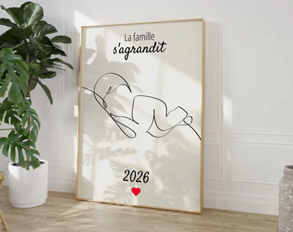 La famille s'agrandit - Affiche annonce grossesse 2025 FLTMfrance