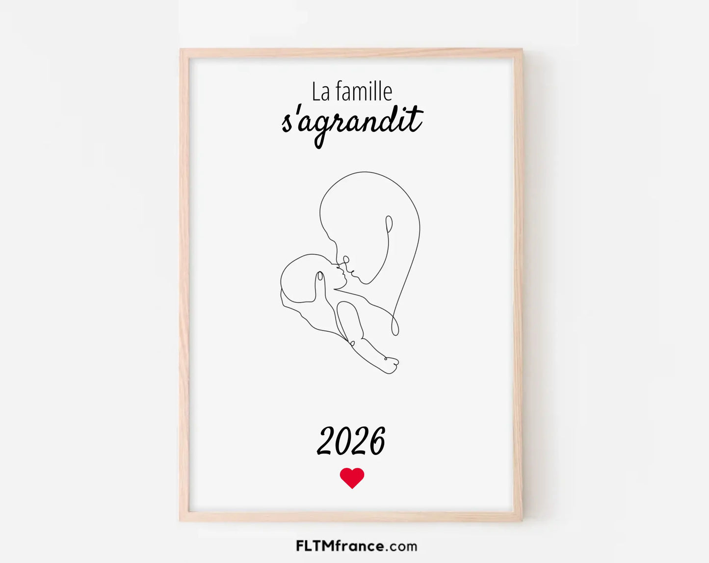 La famille s'agrandit - Affiche annonce grossesse 2025 FLTMfrance