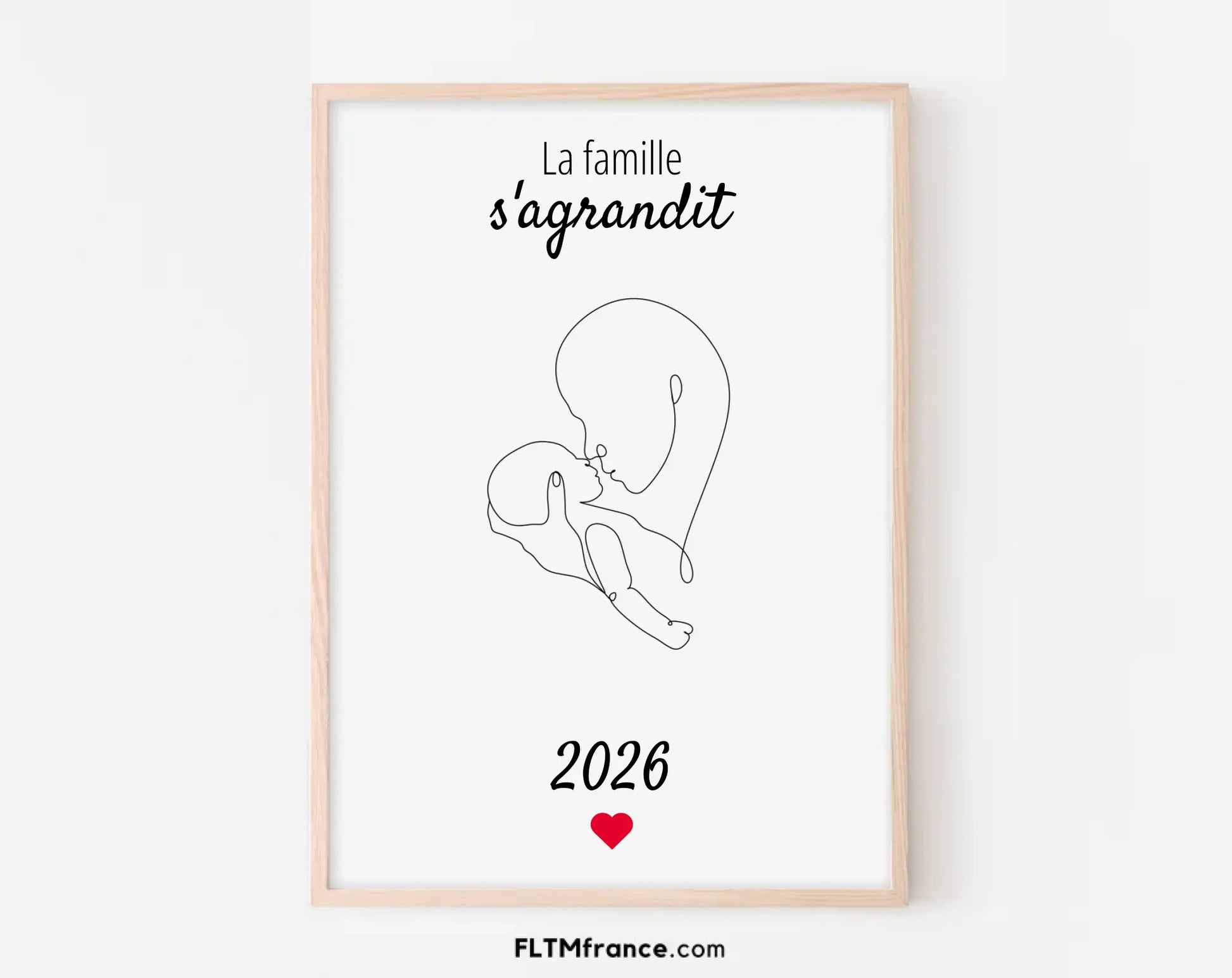 La famille s'agrandit - Affiche annonce grossesse 2025 FLTMfrance