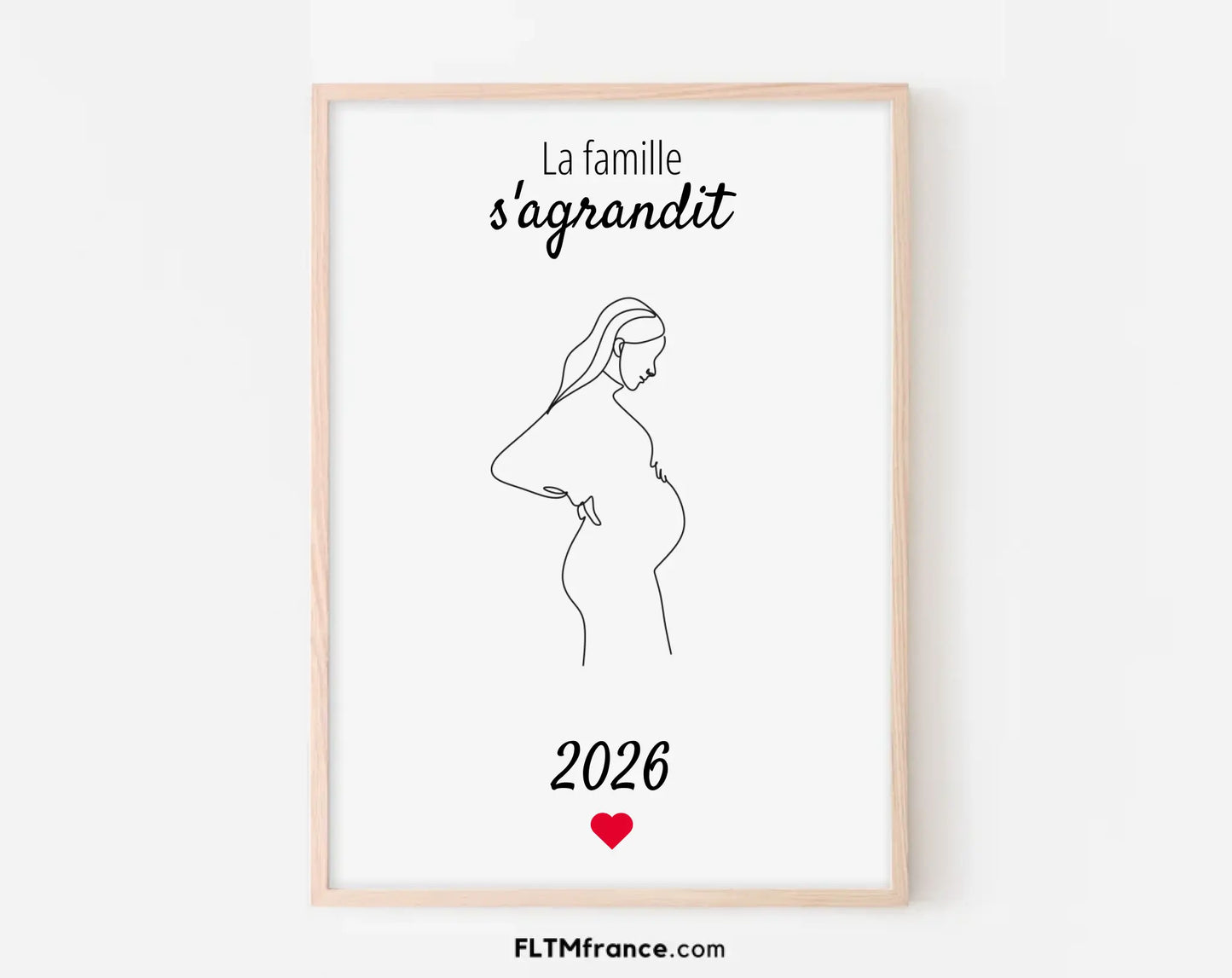 La famille s'agrandit - Affiche annonce grossesse 2025 FLTMfrance