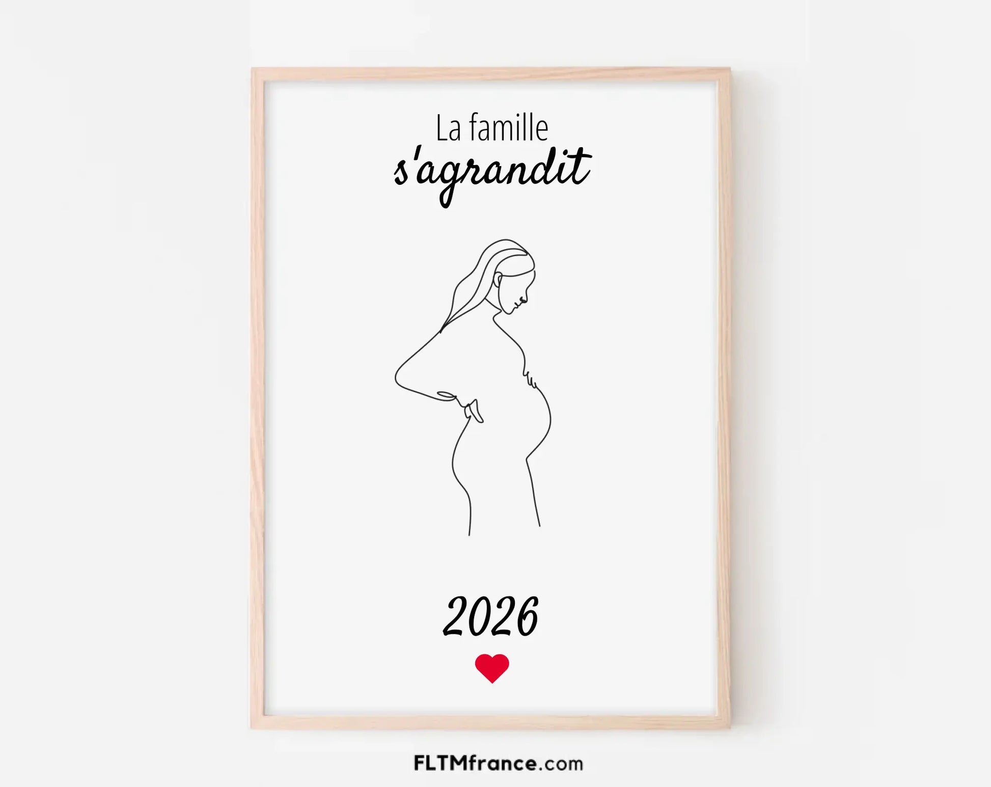 La famille s'agrandit - Affiche annonce grossesse 2025 FLTMfrance