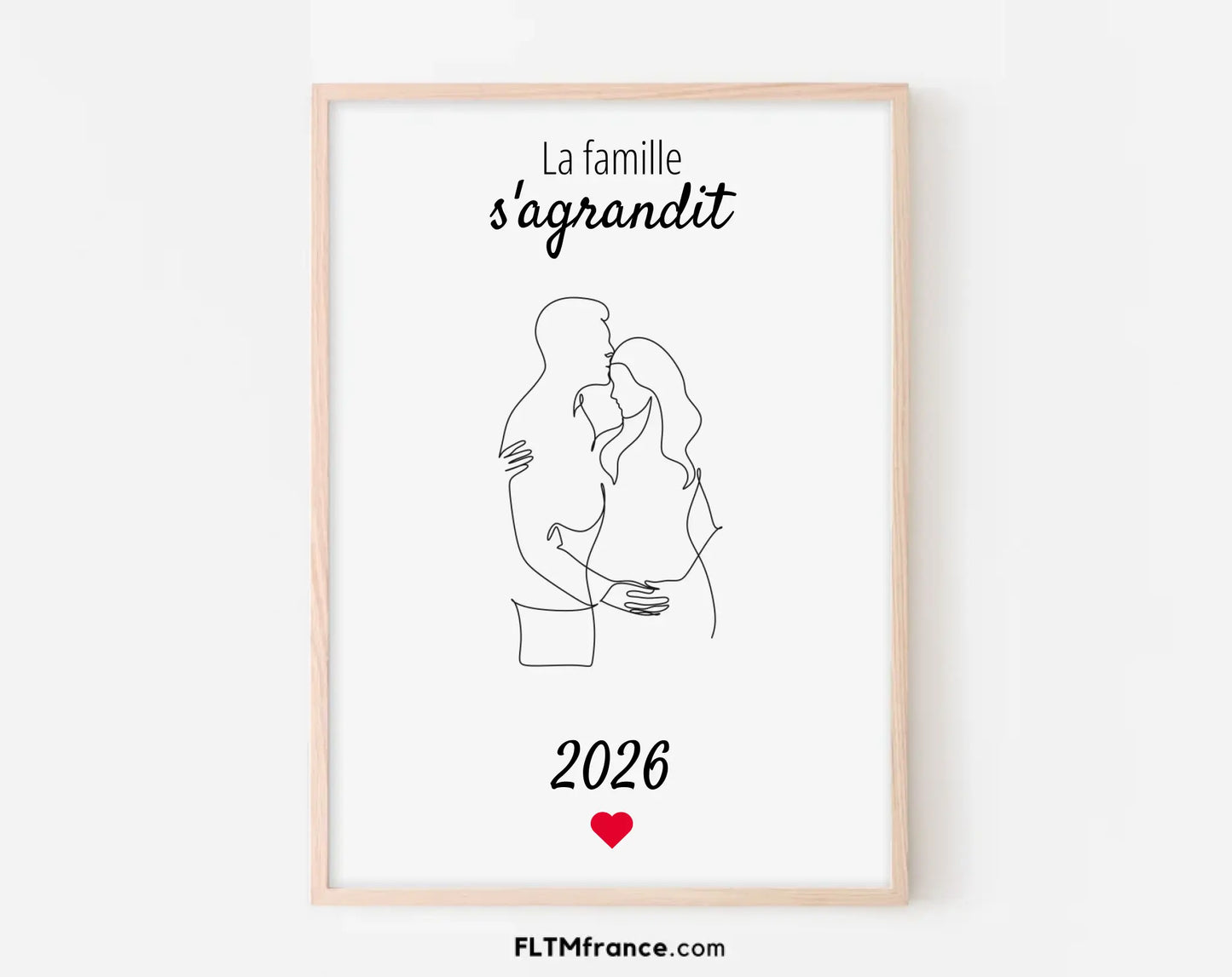 La famille s'agrandit - Affiche annonce grossesse 2025 FLTMfrance