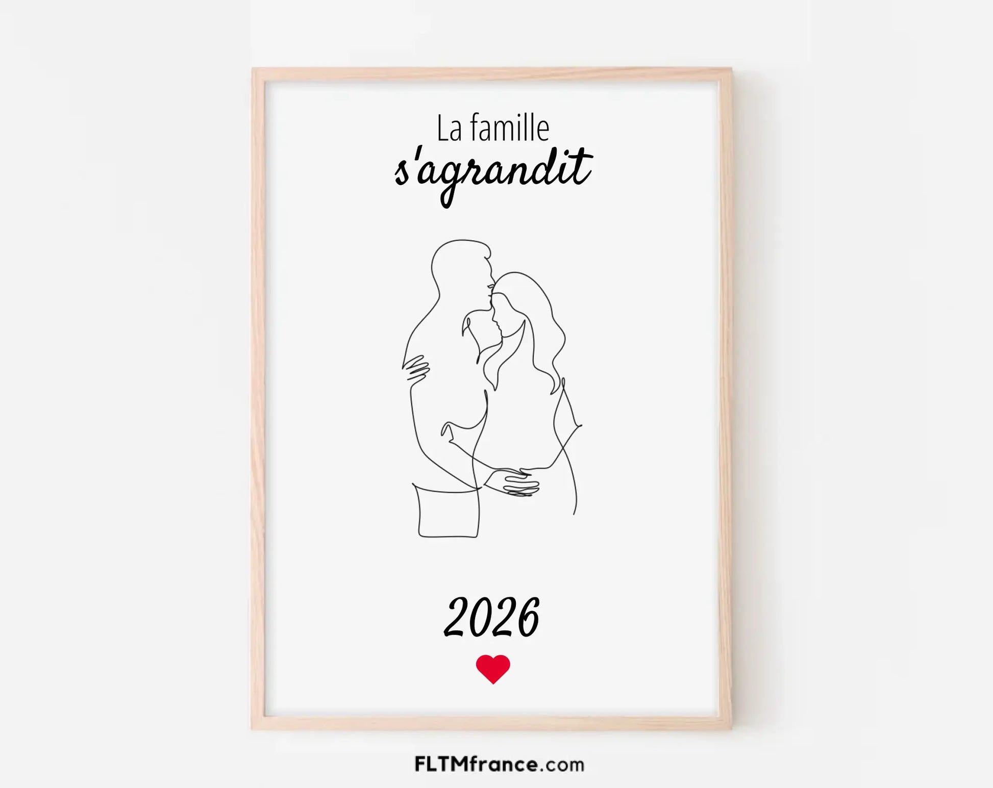 La famille s'agrandit - Affiche annonce grossesse 2025 FLTMfrance