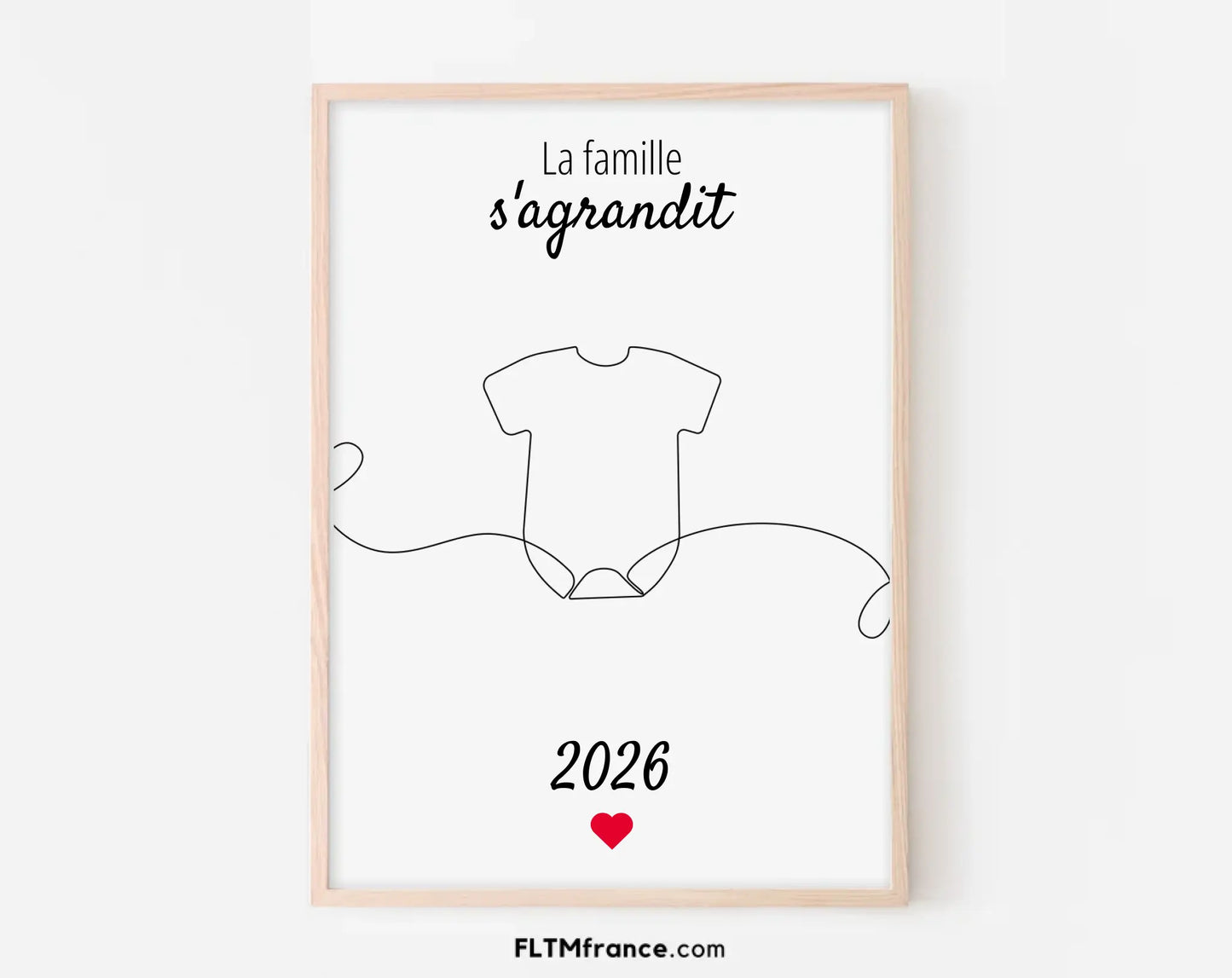 La famille s'agrandit - Affiche annonce grossesse 2025 FLTMfrance