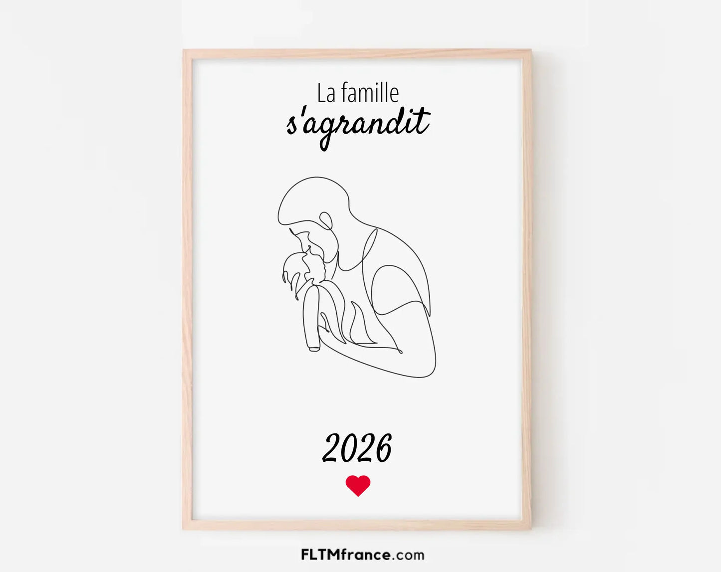 La famille s'agrandit - Affiche annonce grossesse 2025 FLTMfrance