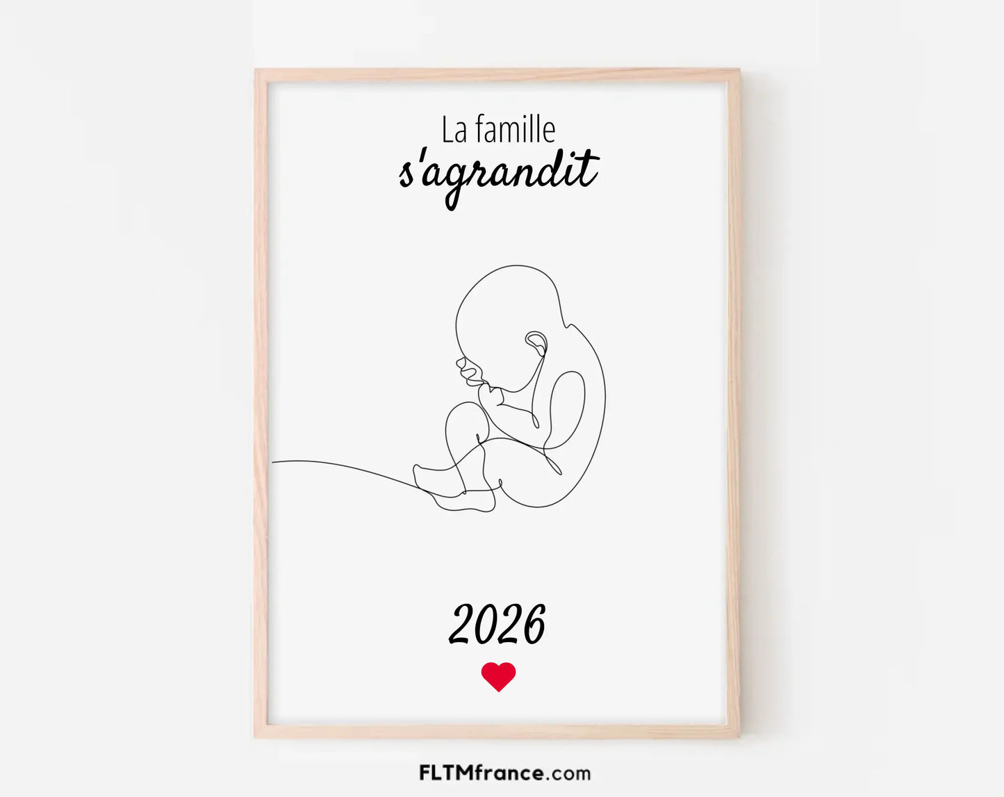 La famille s'agrandit - Affiche annonce grossesse 2025 FLTMfrance