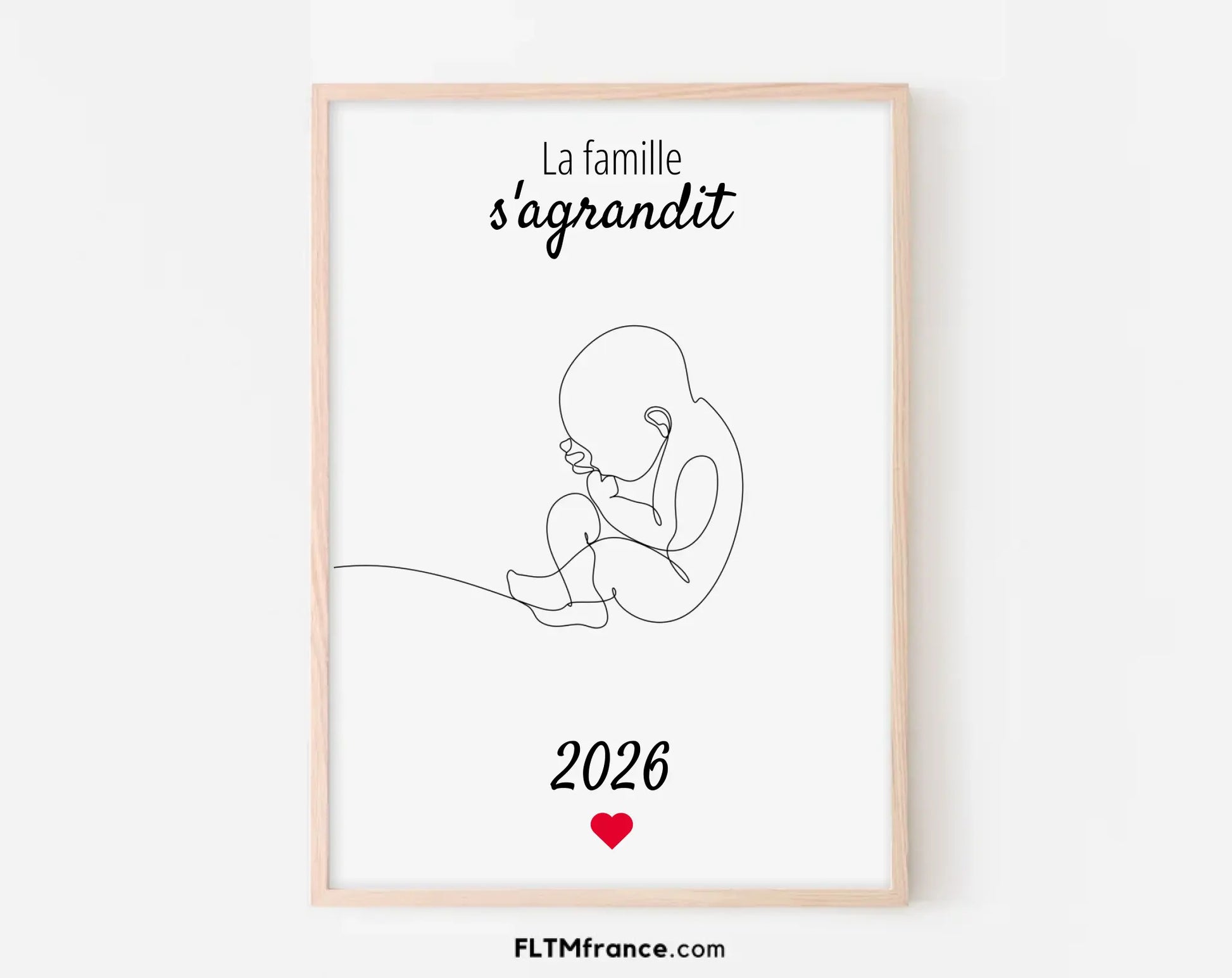 La famille s'agrandit - Affiche annonce grossesse 2025 FLTMfrance