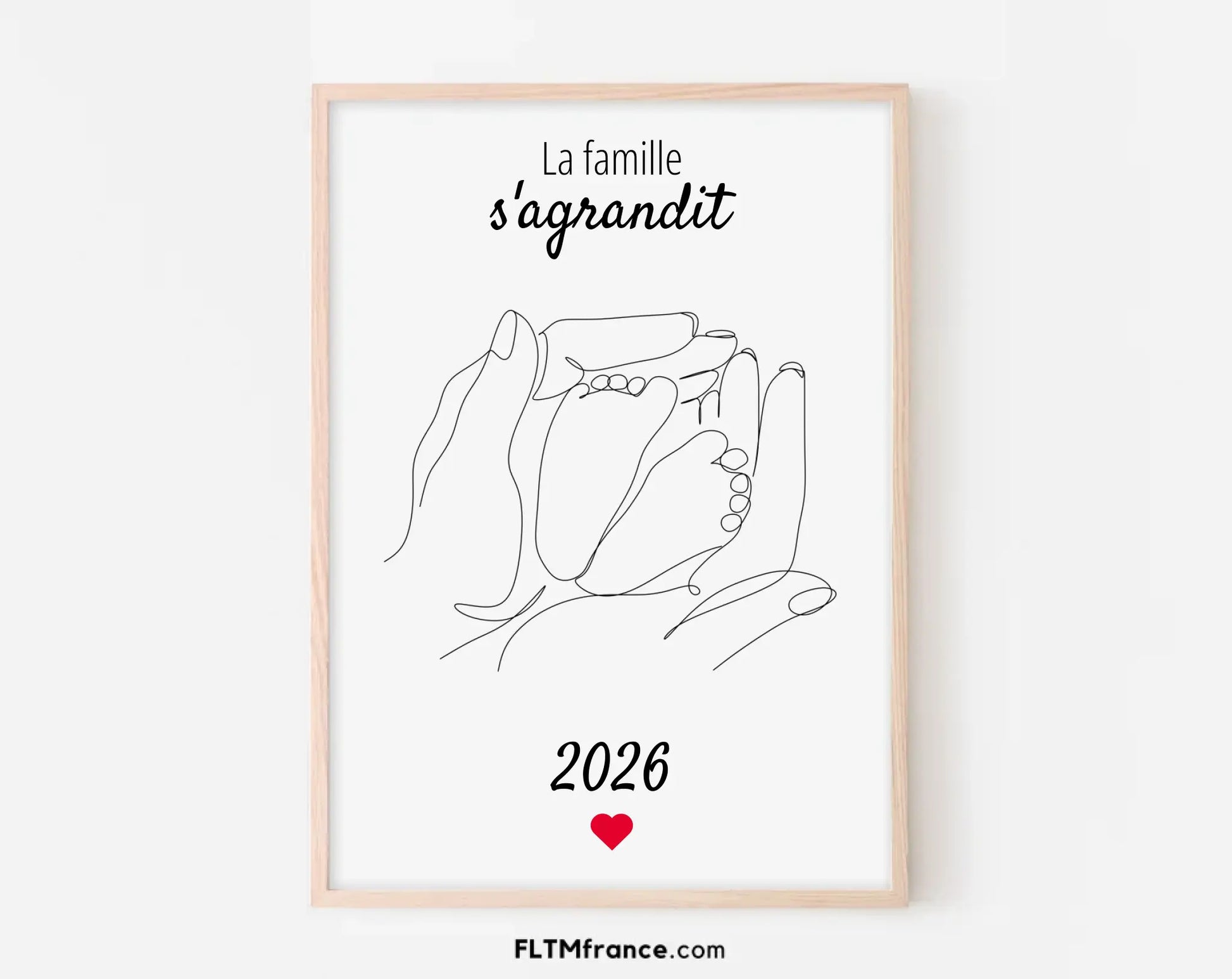 La famille s'agrandit - Affiche annonce grossesse 2025 FLTMfrance