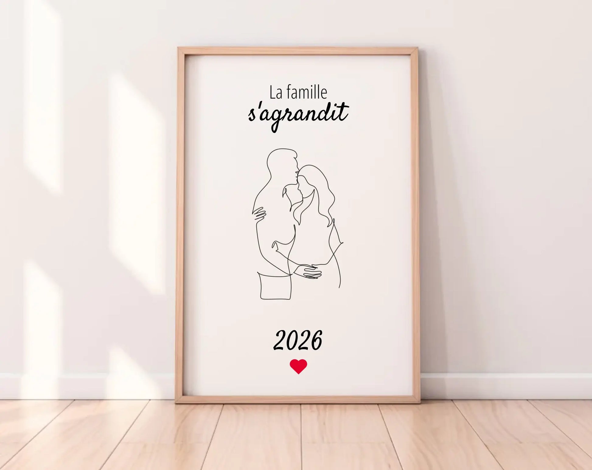 La famille s'agrandit - Affiche annonce grossesse 2025 FLTMfrance