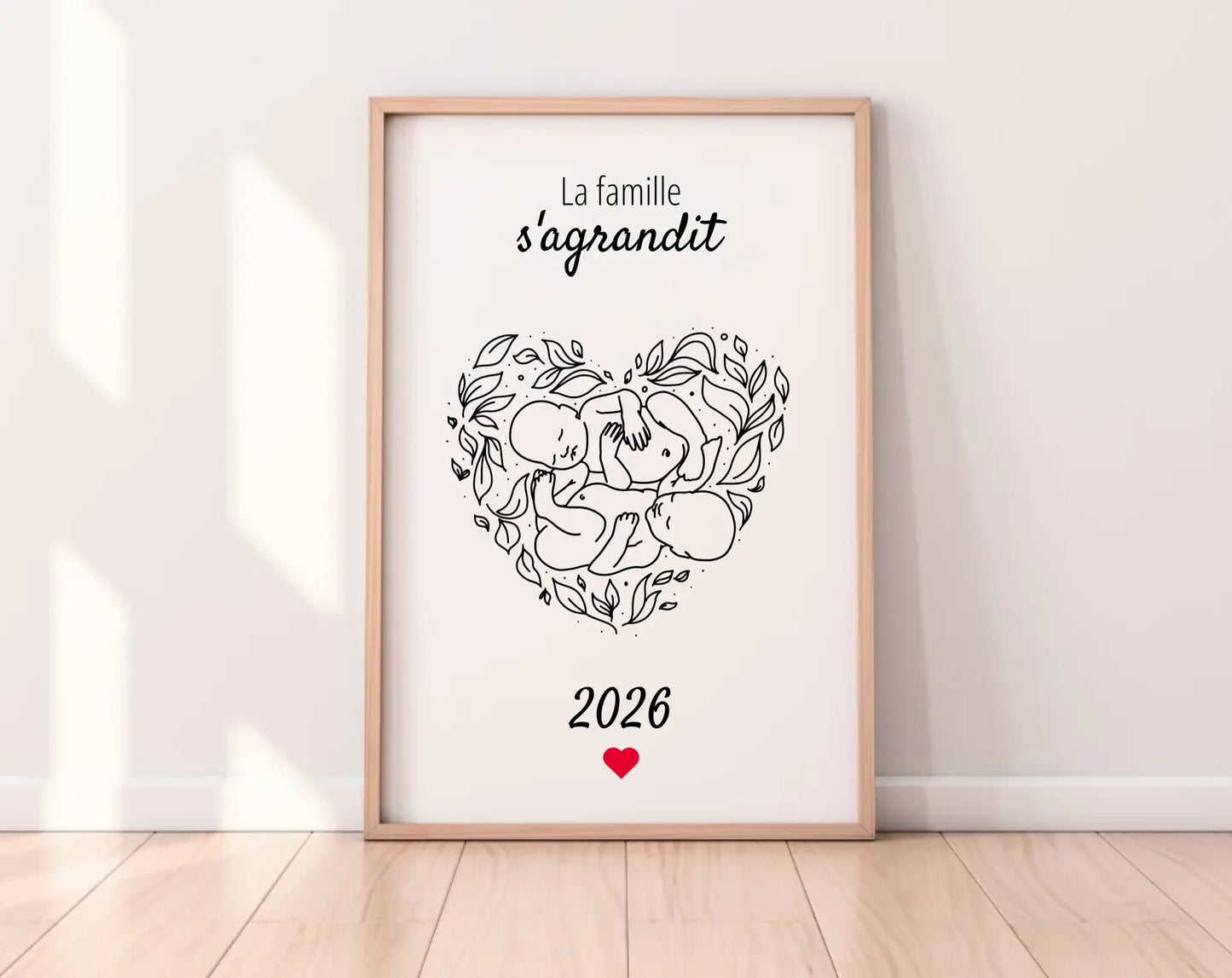 La famille s'agrandit - Affiche annonce grossesse 2025 FLTMfrance