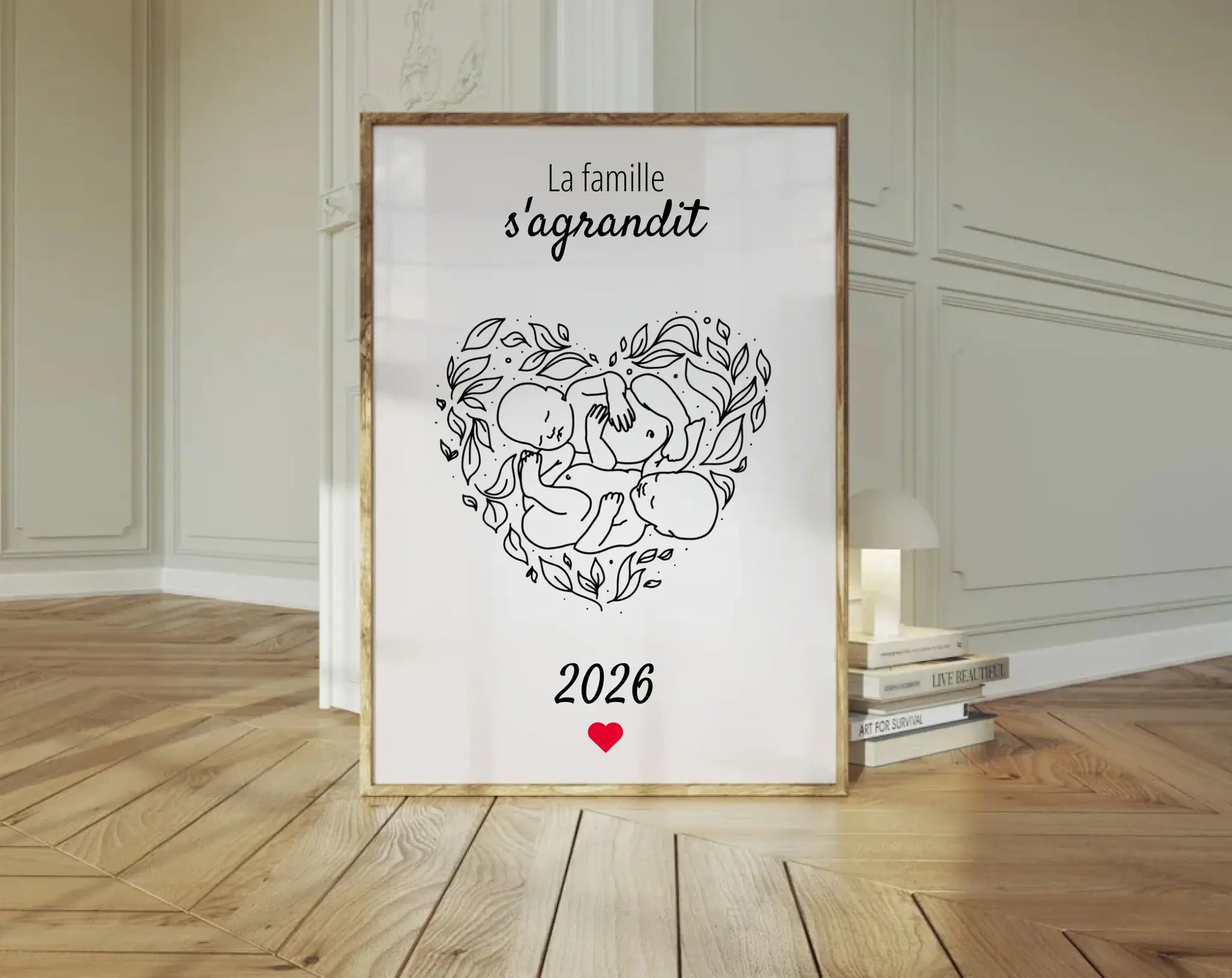 La famille s'agrandit - Affiche annonce grossesse 2025 FLTMfrance