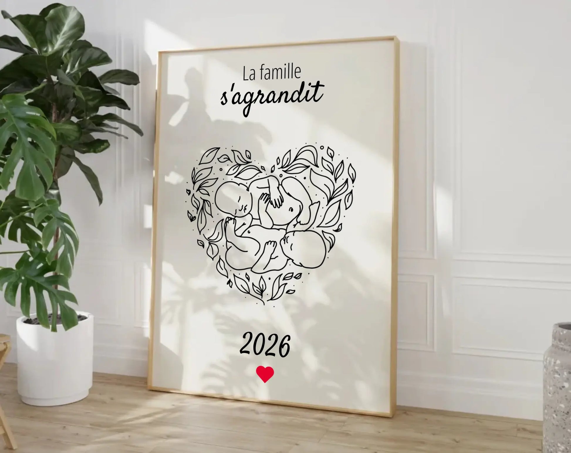 La famille s'agrandit - Affiche annonce grossesse 2025 FLTMfrance