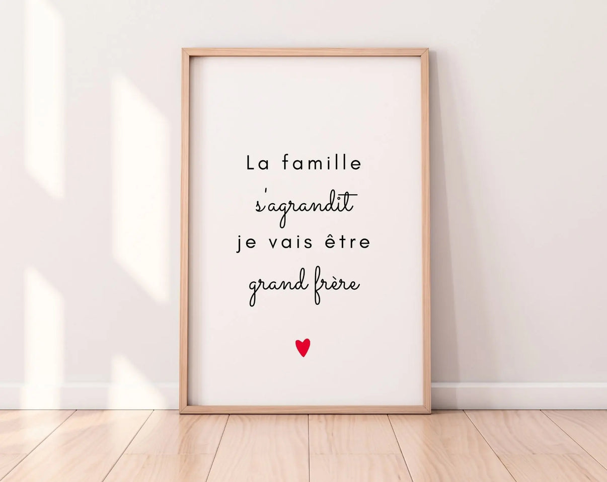 La famille s'agrandit je vais être grand frère - Annonce grossesse