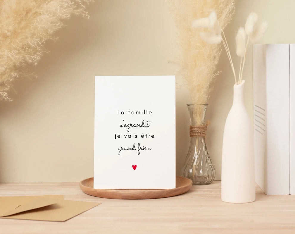 La famille s'agrandit je vais être grand frère - Annonce grossesse