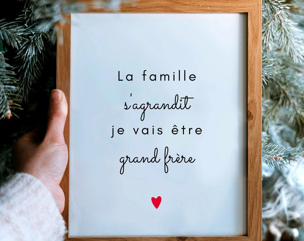 La famille s'agrandit je vais être grand frère - Annonce grossesse