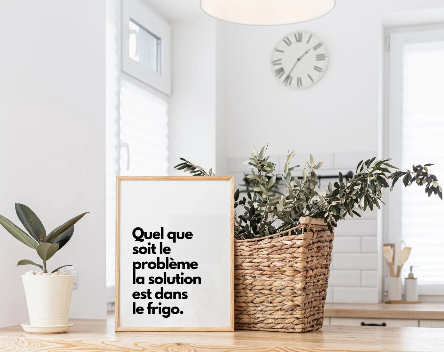 La solution est dans le frigo - Affiche humour cuisine FLTMfrance