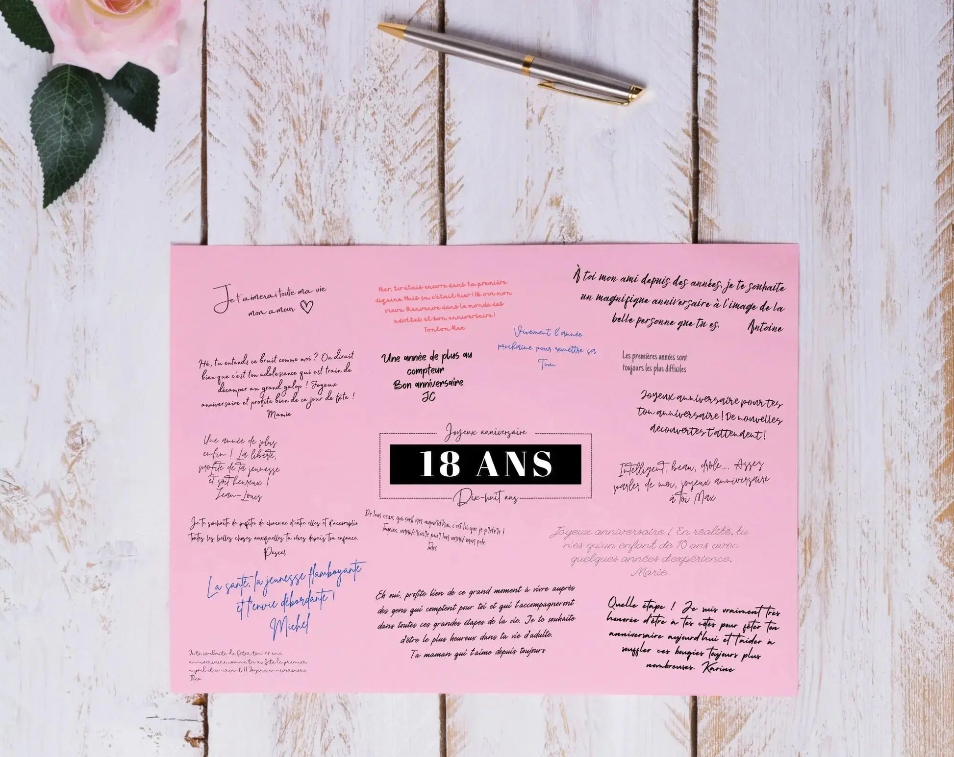 Livre d'or 18 ans - Affiche à imprimer FLTMfrance