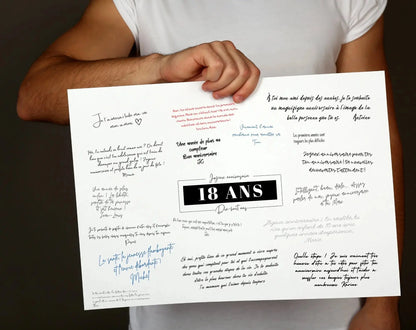 Livre d'or 18 ans - Affiche à imprimer FLTMfrance