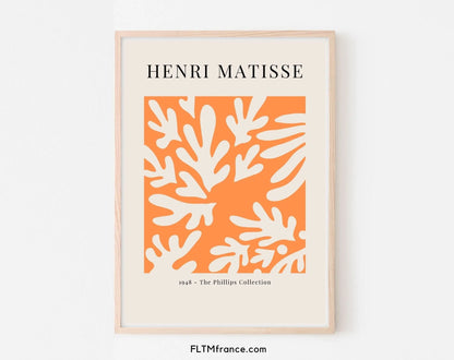 Lot de 3 affiches style Henri Matisse Orange vif - Affiche de musée FLTMfrance