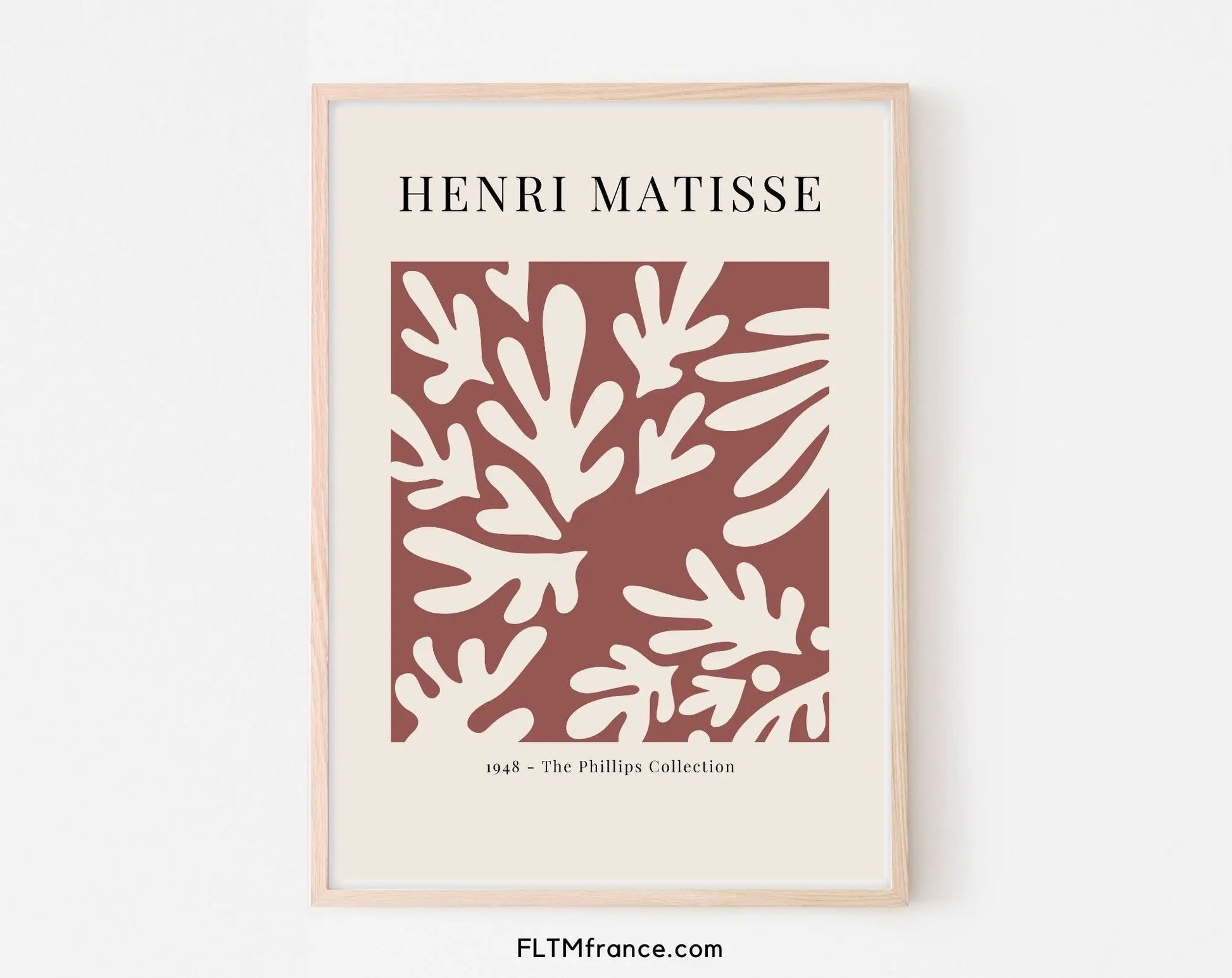 Lot de 3 affiches style Henri Matisse Rouge argile - Affiche de musée FLTMfrance