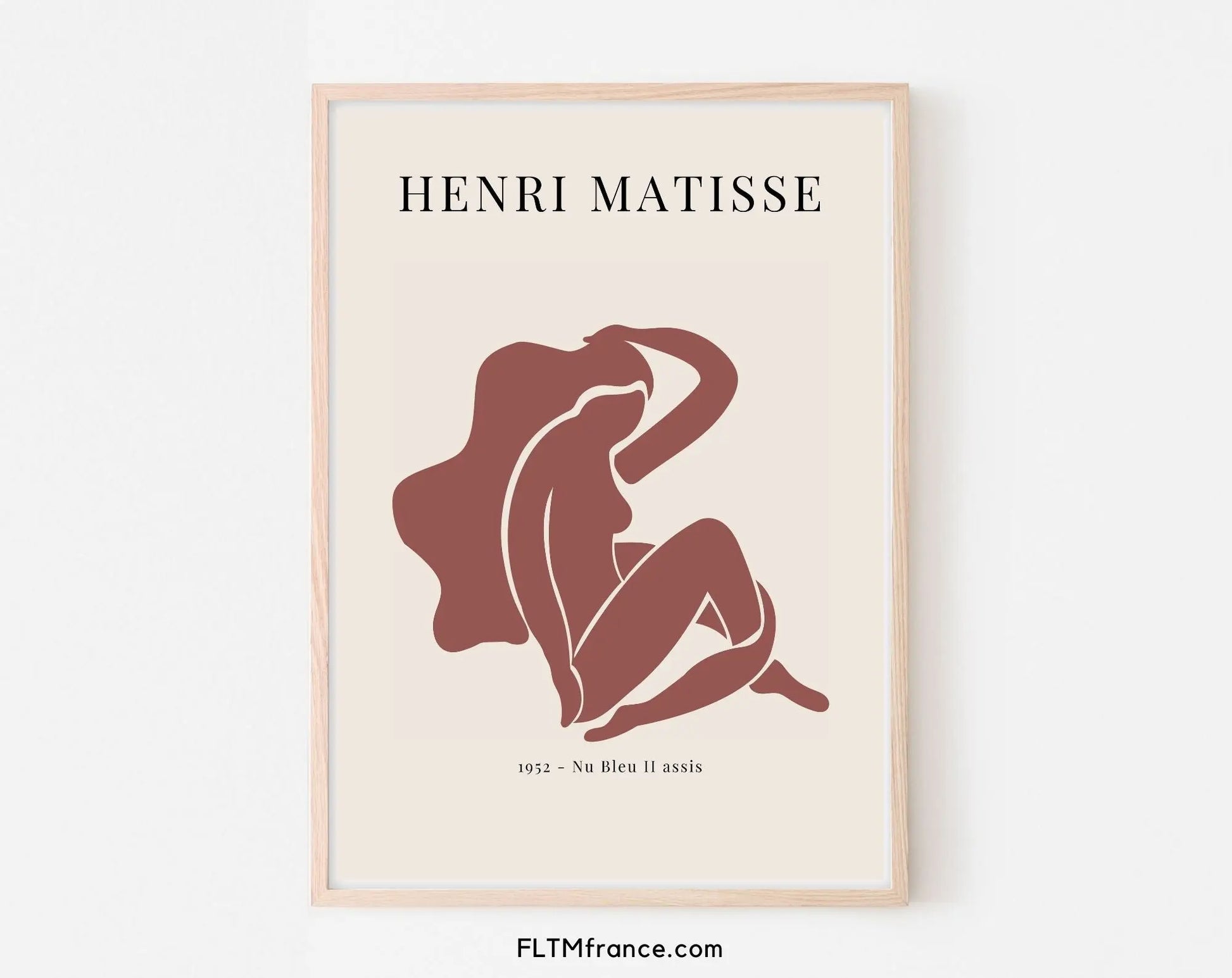 Lot de 3 affiches style Henri Matisse Rouge argile - Affiche de musée FLTMfrance