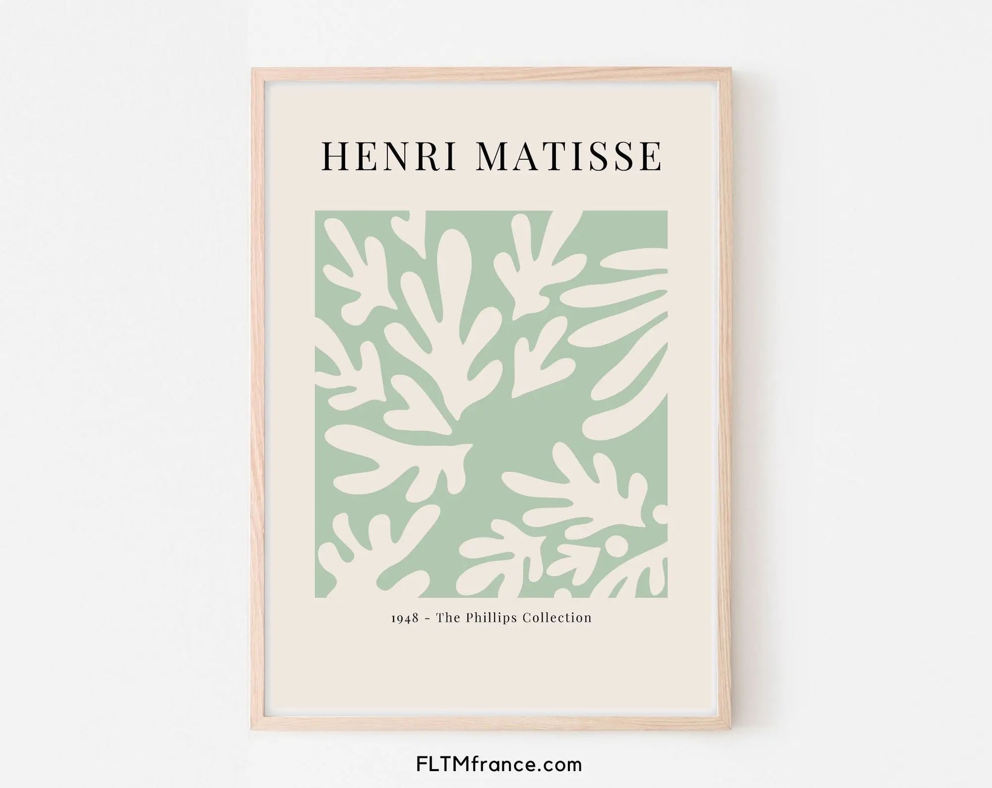 Lot de 3 affiches style Henri Matisse Vert organique- Affiche de musée FLTMfrance