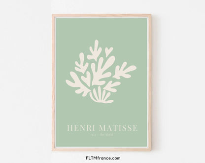 Lot de 3 affiches style Henri Matisse Vert organique- Affiche de musée FLTMfrance
