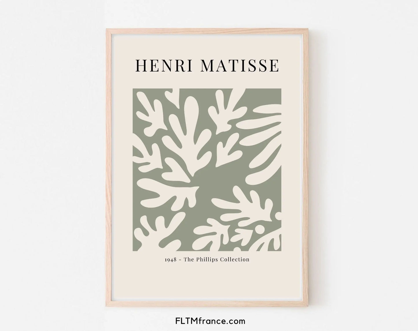 Lot de 3 affiches style Henri Matisse Vert sauge - Affiche de musée FLTMfrance