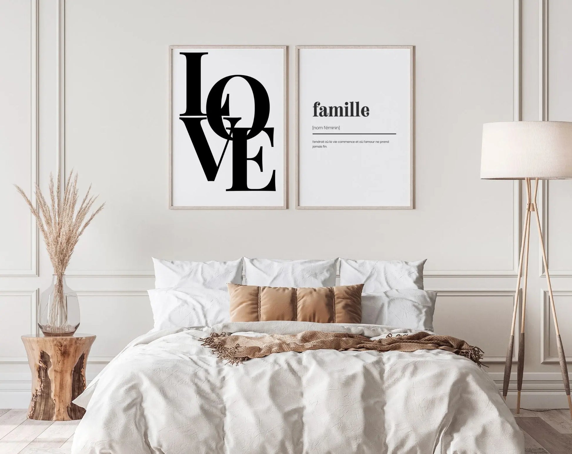 Love - Affiche citation mot Love en grandes lettres noires FLTMfrance