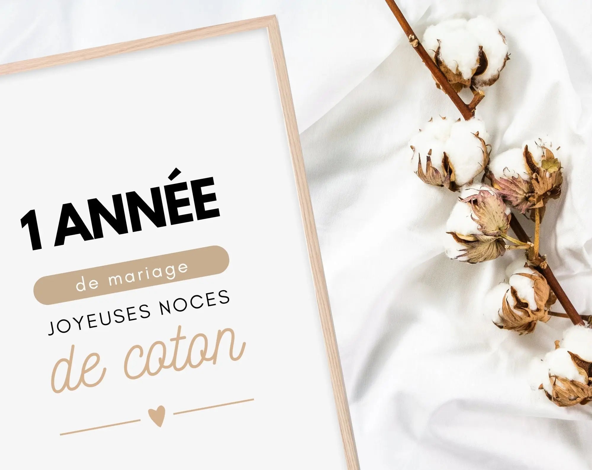 Cadeau 1 an de mariage - Noces de coton - FLTMfrance