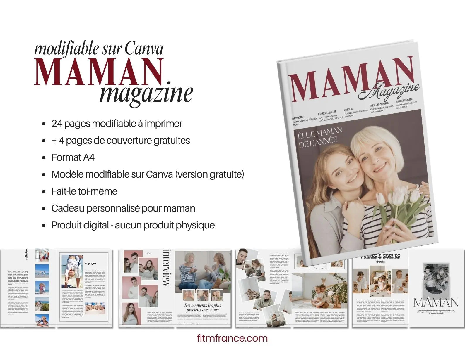 Magazine personnalisé pour maman – Édition spéciale Fête des Mères FLTM