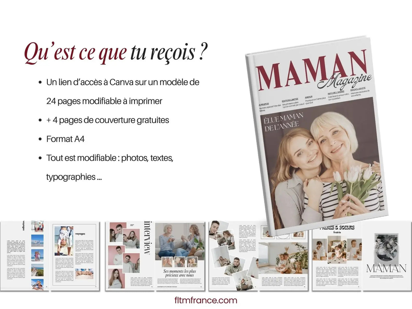 Magazine personnalisé pour maman – Édition spéciale Fête des Mères FLTM